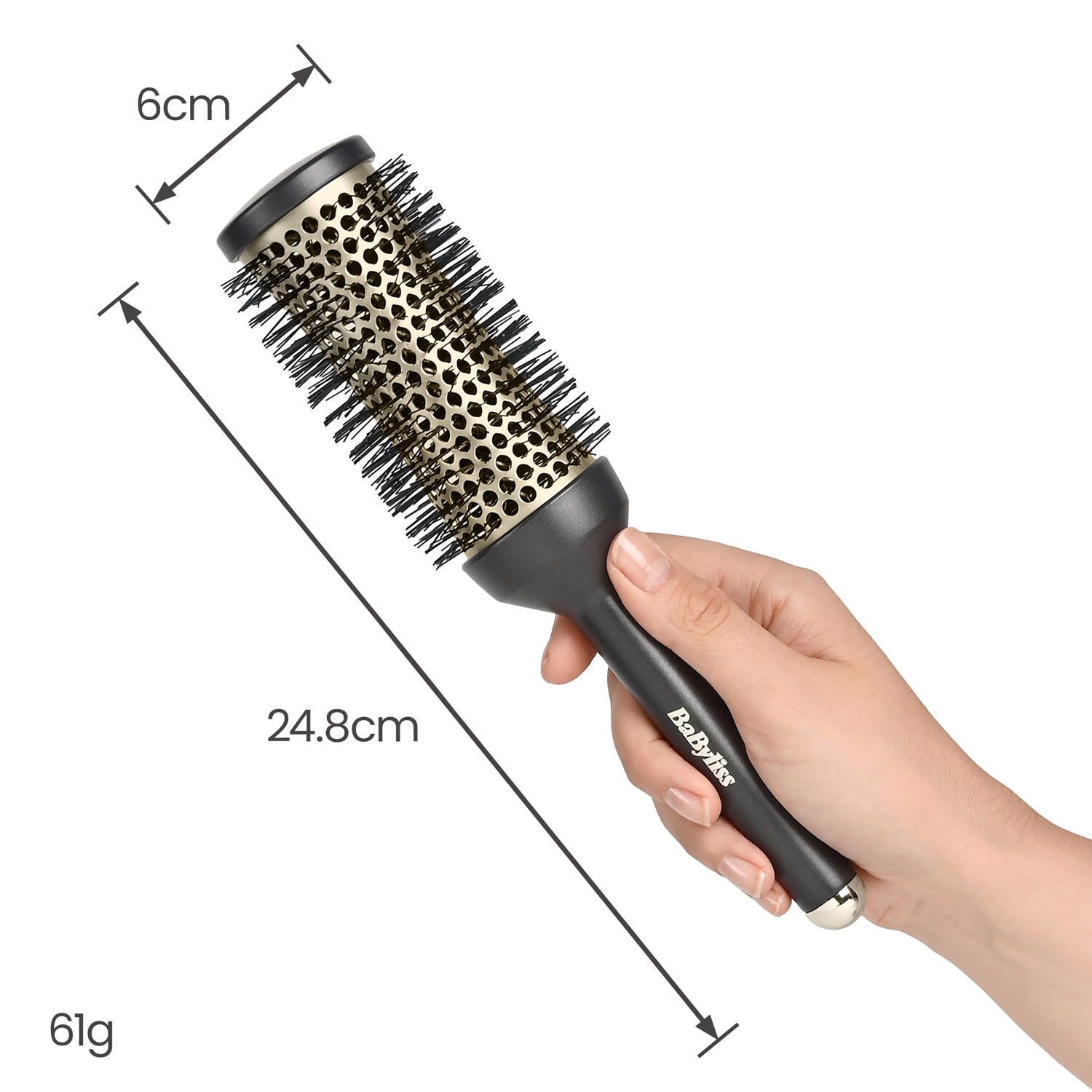 Wet to Dry Contoured Ceramic Blow-Dry Hair Brush